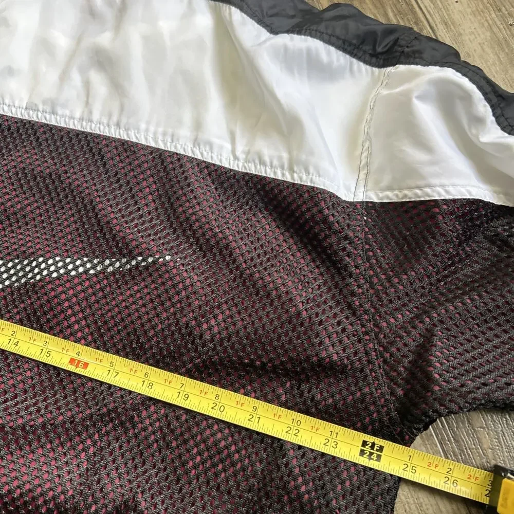 Vintage Nike Swoosh White Black Windbreaker Mesh Rare Size L Large
